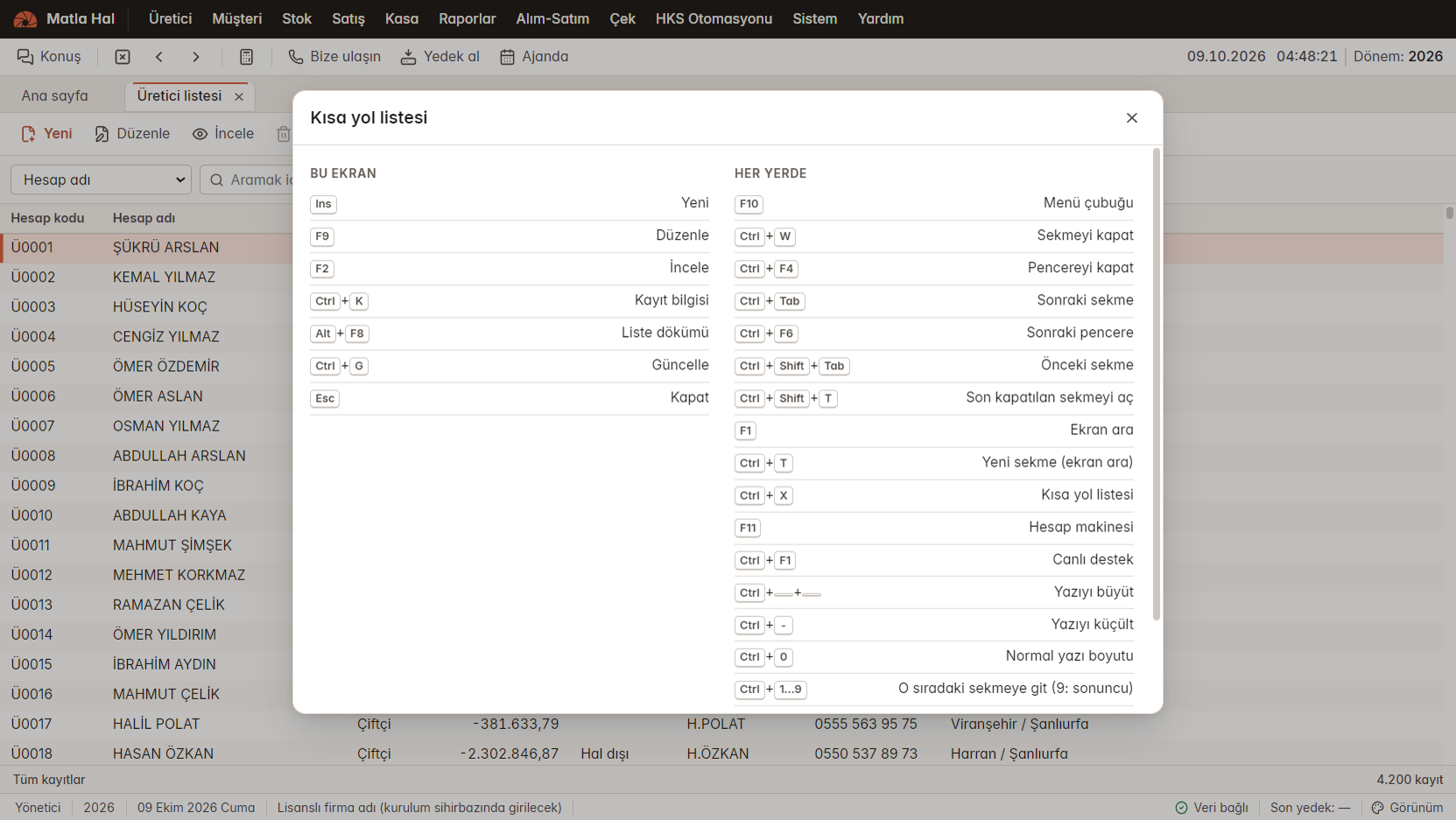 Keyboard shortcuts